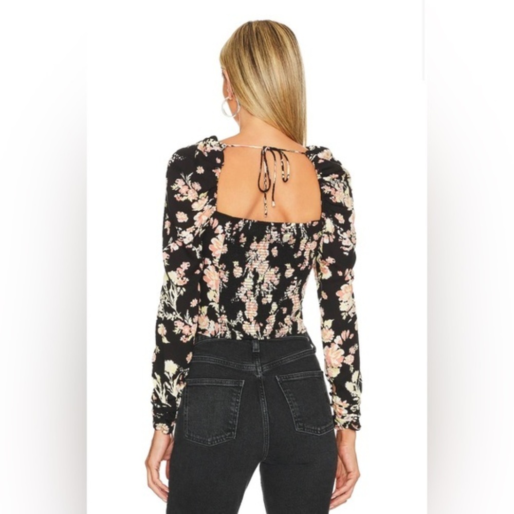 Free People‎ Hilary Black Printed Top - Picture 2 of 4